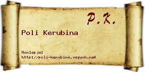 Poli Kerubina névjegykártya